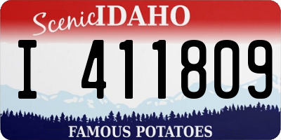 ID license plate I411809