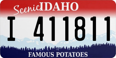 ID license plate I411811