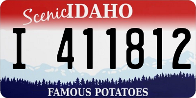 ID license plate I411812