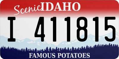 ID license plate I411815