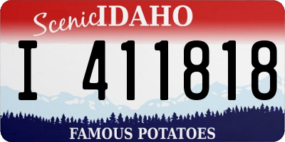ID license plate I411818