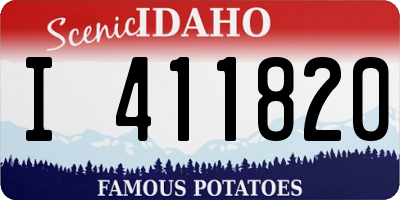 ID license plate I411820