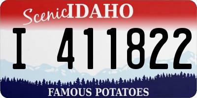 ID license plate I411822