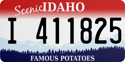 ID license plate I411825