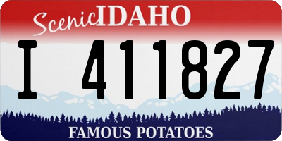 ID license plate I411827