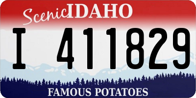 ID license plate I411829