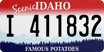 ID license plate I411832