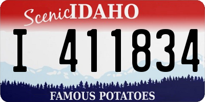 ID license plate I411834