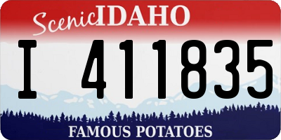 ID license plate I411835