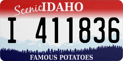 ID license plate I411836