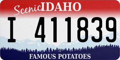 ID license plate I411839