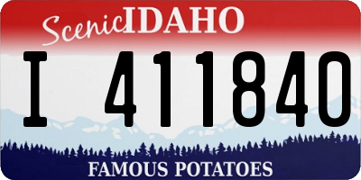 ID license plate I411840