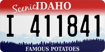 ID license plate I411841