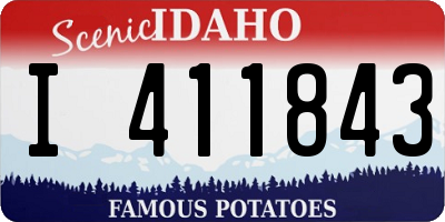 ID license plate I411843