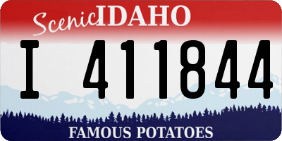 ID license plate I411844