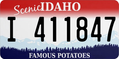 ID license plate I411847