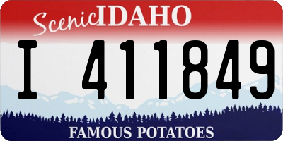 ID license plate I411849