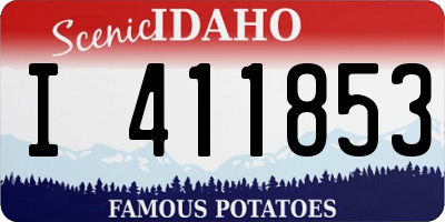 ID license plate I411853