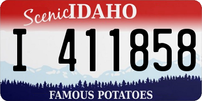 ID license plate I411858
