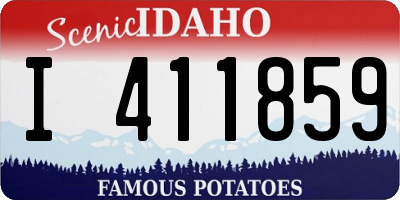 ID license plate I411859
