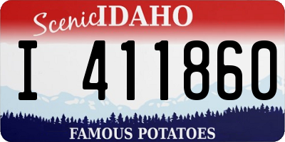 ID license plate I411860
