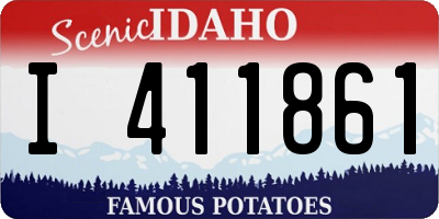 ID license plate I411861