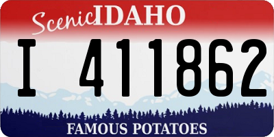 ID license plate I411862