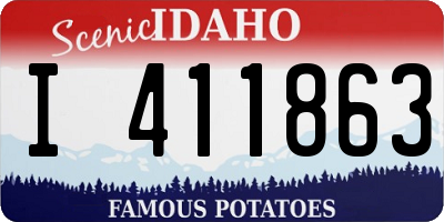 ID license plate I411863