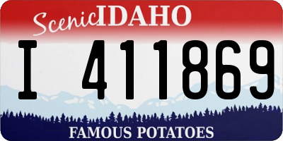 ID license plate I411869
