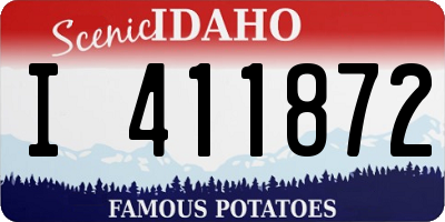 ID license plate I411872
