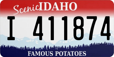ID license plate I411874