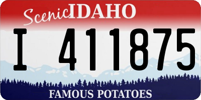 ID license plate I411875