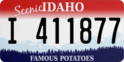 ID license plate I411877