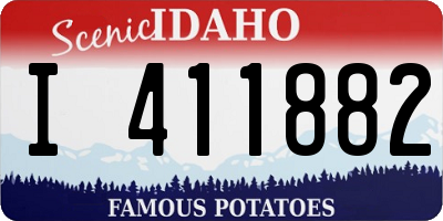 ID license plate I411882