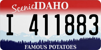 ID license plate I411883