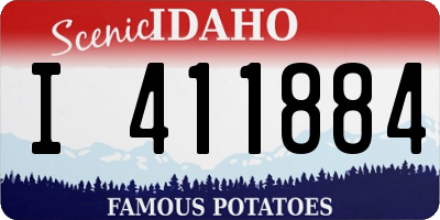 ID license plate I411884