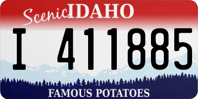 ID license plate I411885
