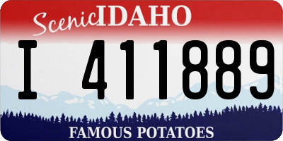 ID license plate I411889