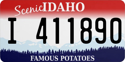ID license plate I411890