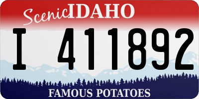 ID license plate I411892