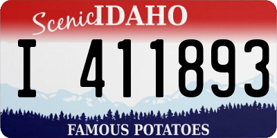 ID license plate I411893