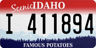 ID license plate I411894