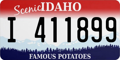 ID license plate I411899