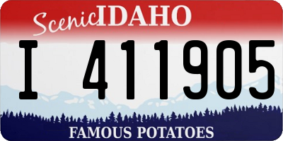 ID license plate I411905
