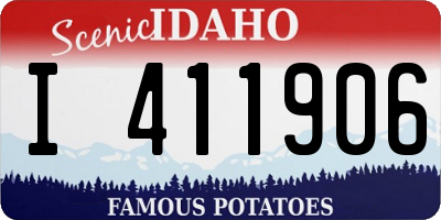 ID license plate I411906