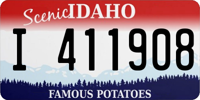 ID license plate I411908