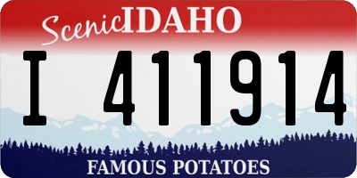 ID license plate I411914
