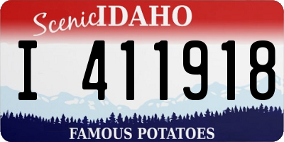 ID license plate I411918