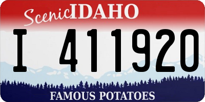 ID license plate I411920
