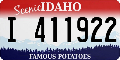 ID license plate I411922